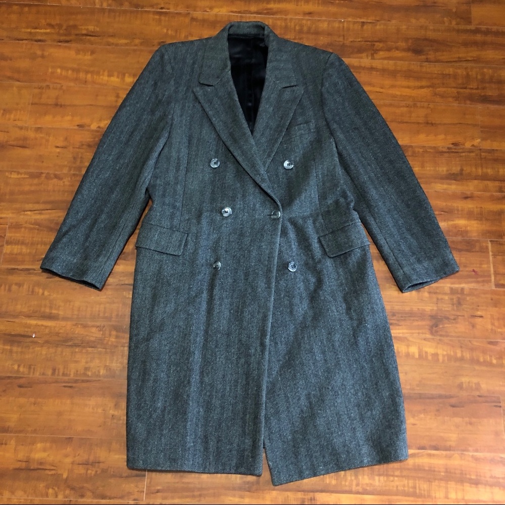 VINTAGE Wool Trench coat- Mens